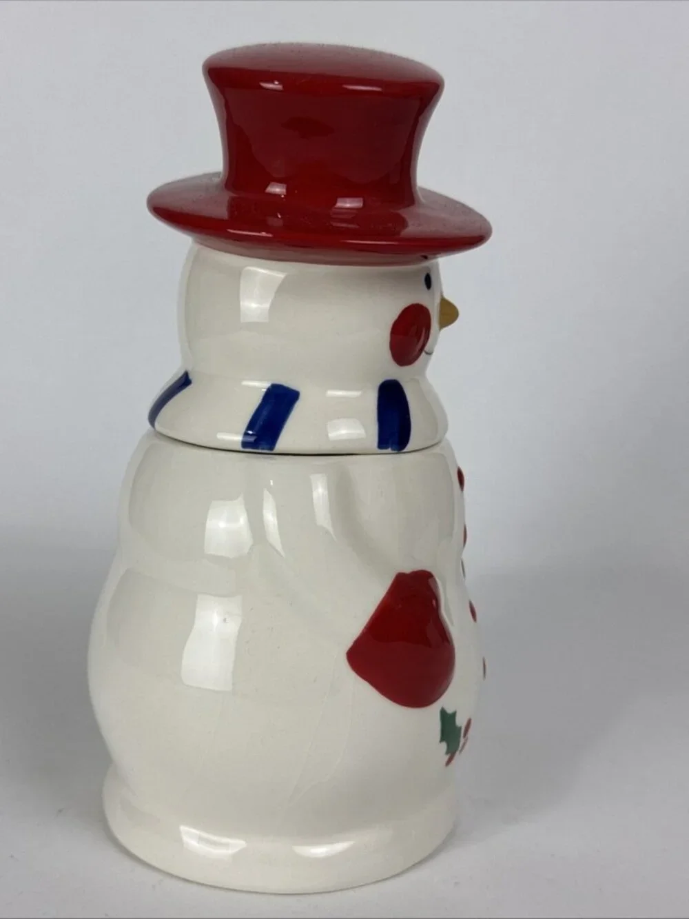 Temptations Snowman Red Hat Ceramic 12oz Mug holiday Christmas decor cup